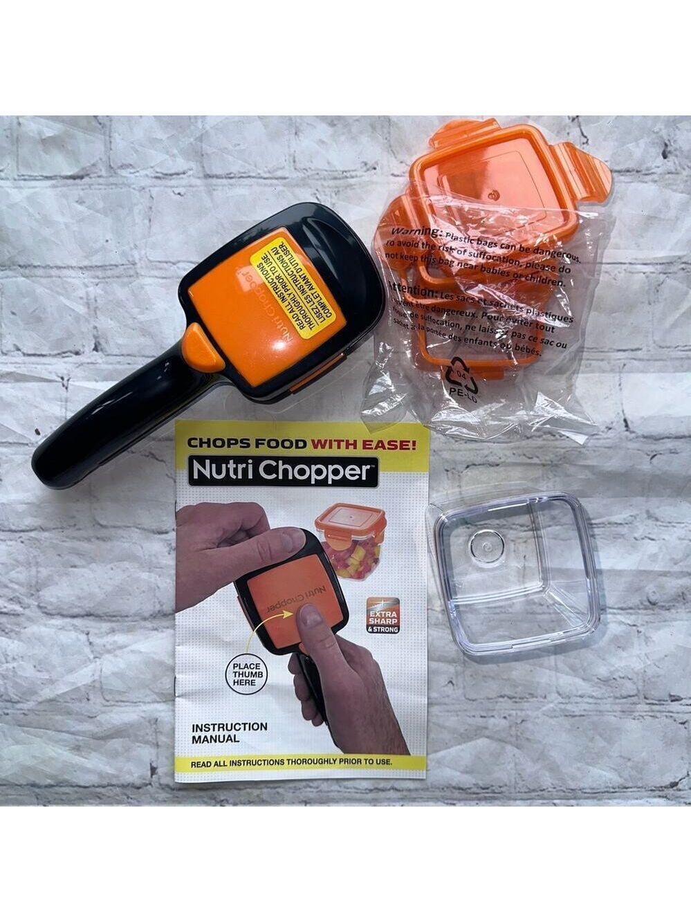 NWOB Nutri Chopper 5-in-1 Compact Handheld Kitchen Slicer with Storage Container
